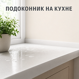 Подоконник на кухне: почему пластик меняют на искусственный камень