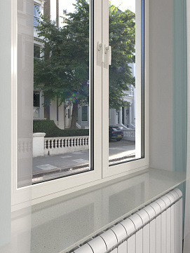 Подоконник Серебряный кварц