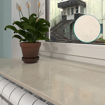 Подоконник Бежевый мрамор