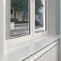 Подоконник Белый кварц