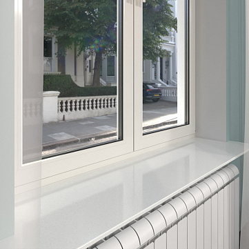 Подоконник Белый кварц