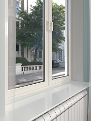 Подоконник Белый кварц